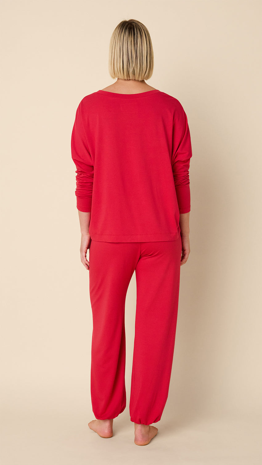 Classic Pima Knit Pullover Set - Red Hover Red