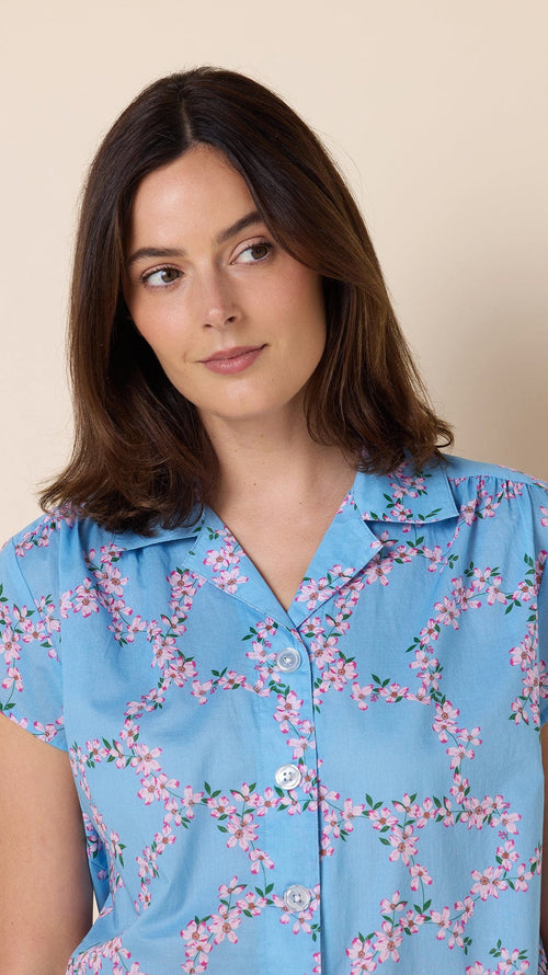 Skyblush Garland Voile Capri Extra Blue