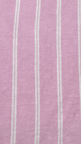Heritage Stripe Pima Knit Long-Sleeved Sleep Shirt - Pink