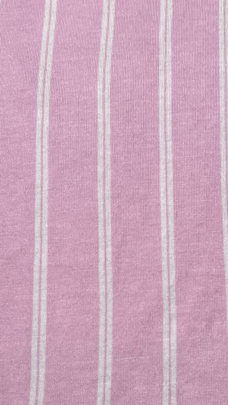 Heritage Stripe Pima Knit Long-Sleeved Sleep Shirt - Pink