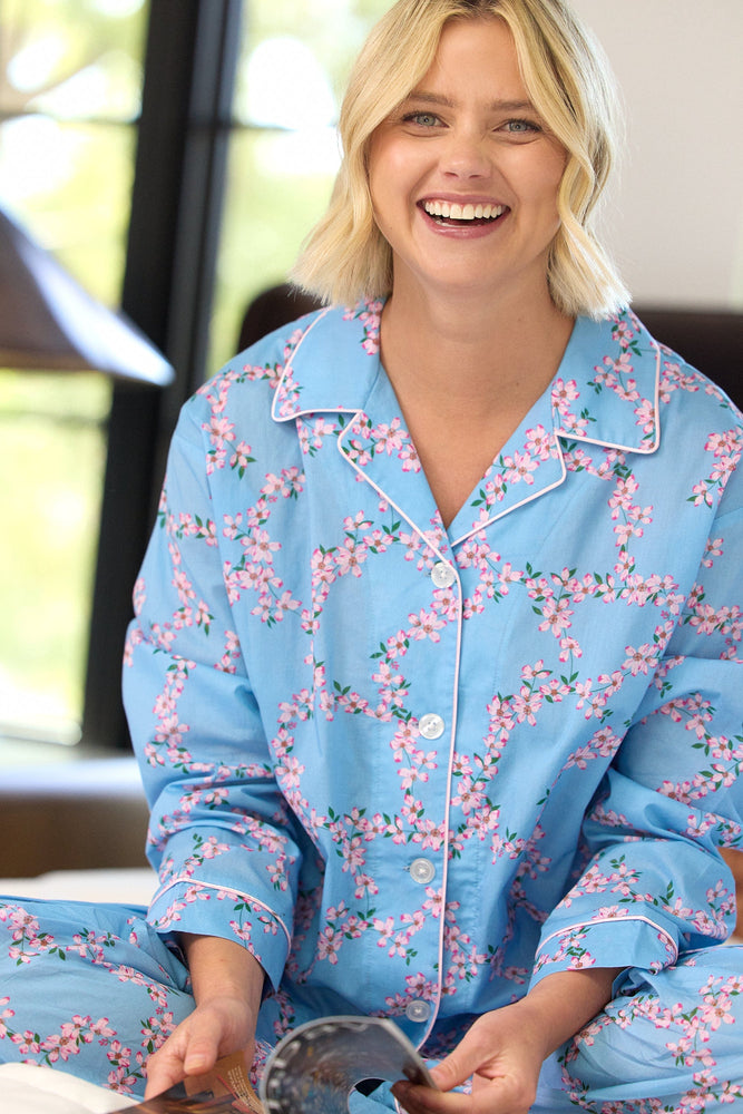 Skyblush Garland Voile Pajama Extra BLue