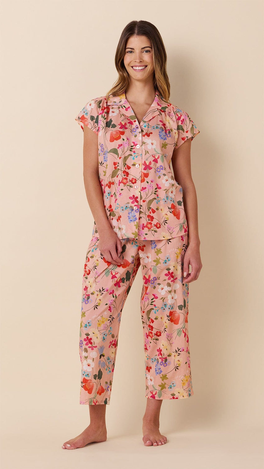 Strawberry Fields Voile Capri Main Pink