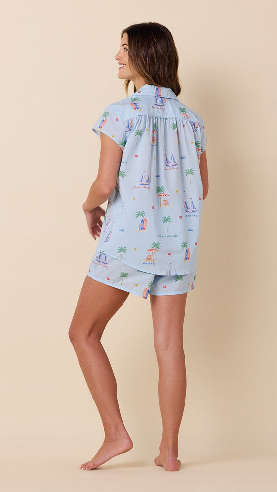 Summer Sailaway Luxe Pima Short Set Extra Blue