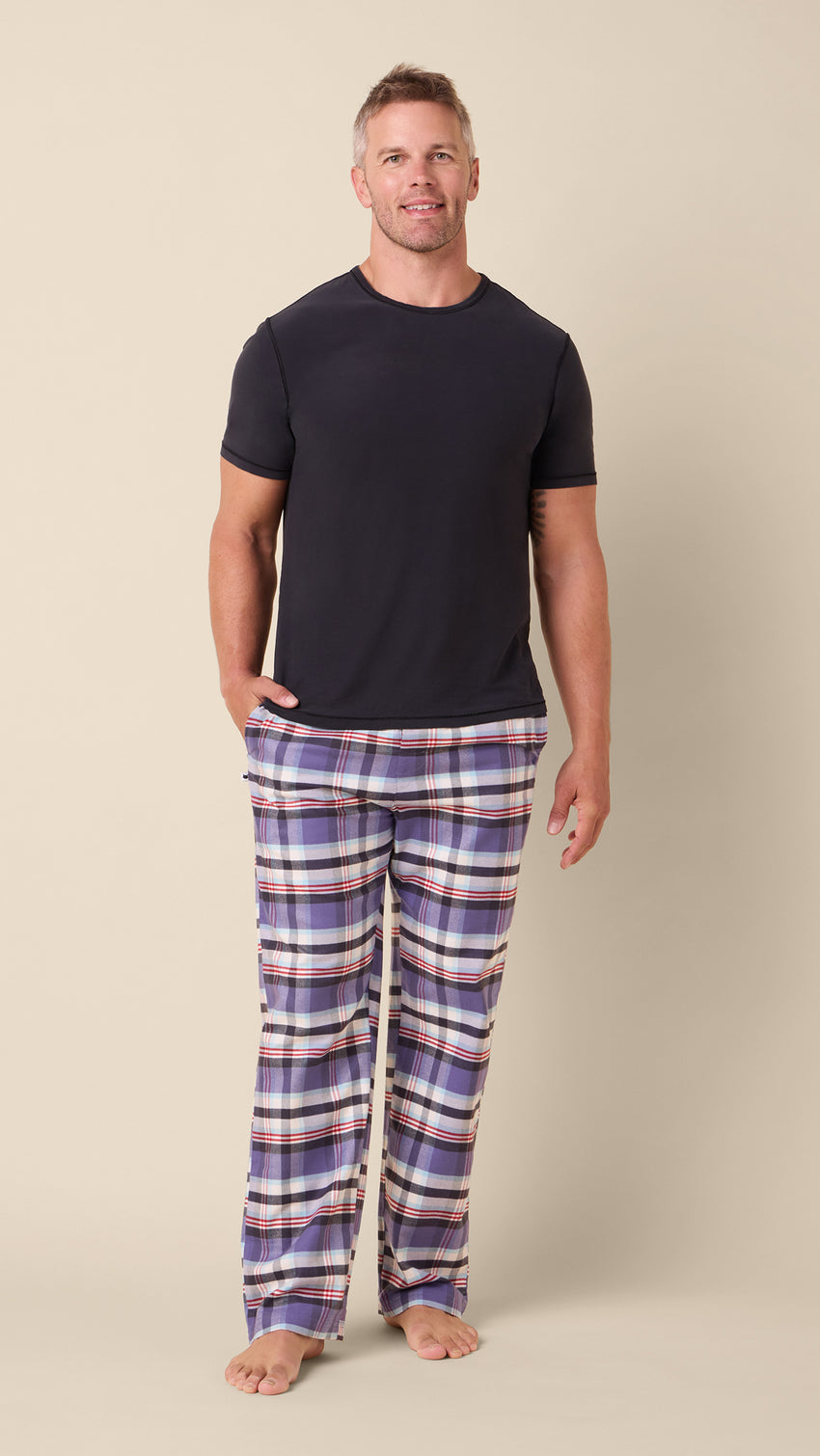 Telluride Men's Pima Flannel Pant Main White