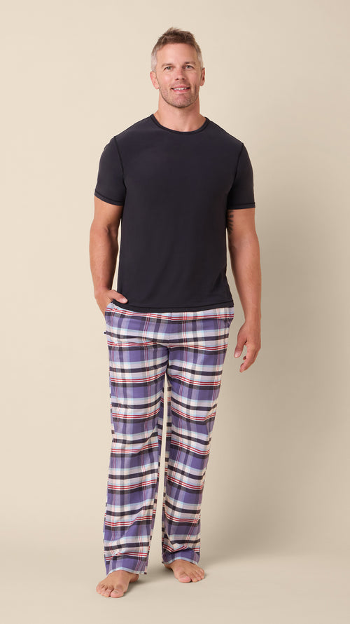 Telluride Men's Pima Flannel Pant Main White