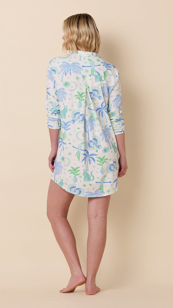 Toucan Terrace Pima Knit Night Shirt Extra White