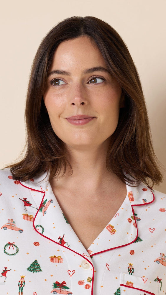 A Very Vintage Christmas Pima Knit Capri Set Main White