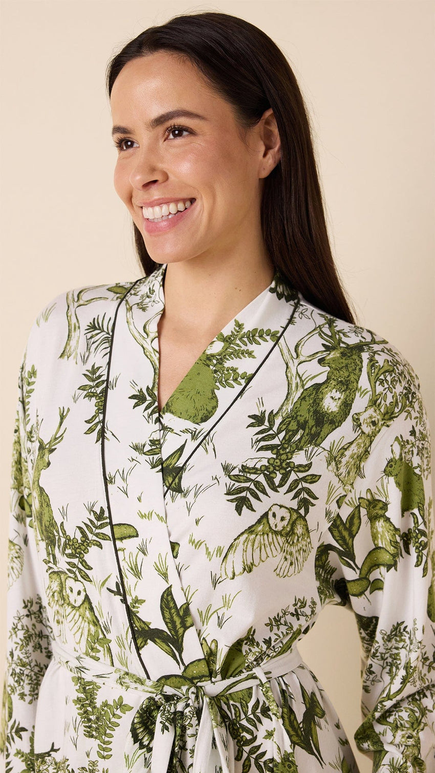 Woodside Pima Knit Kimono Robe White Extra