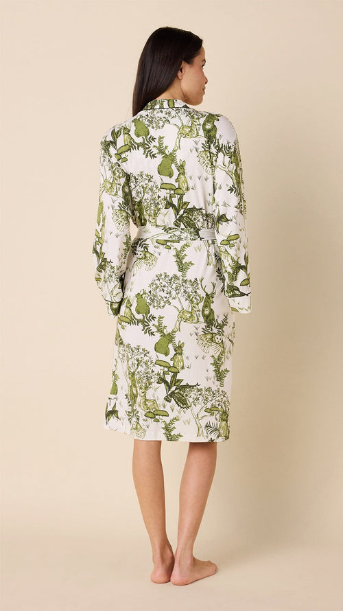 Woodside Pima Knit Kimono Robe White Hover