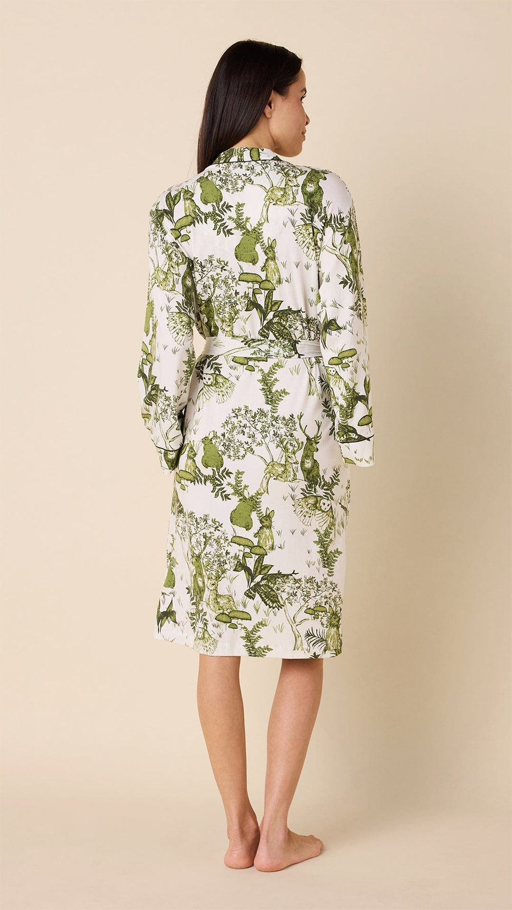 Woodside Pima Knit Kimono Robe White Hover