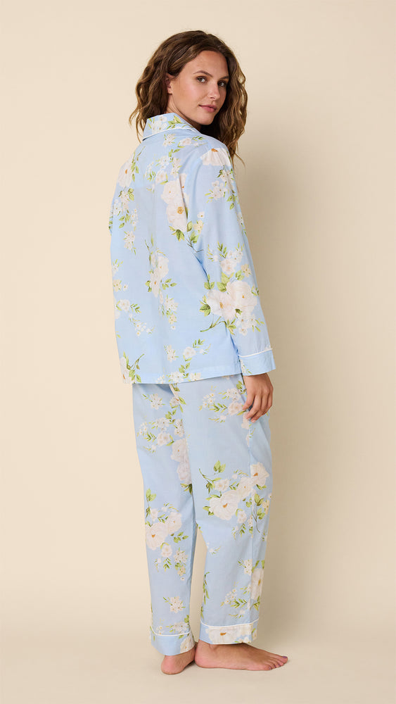 Orla Luxe Pima Long-Sleeved Pajama Hover Blue