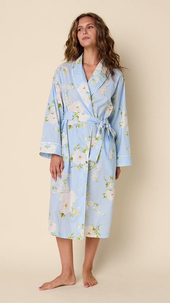 Orla Luxe Pima Shawl Robe Main Blue