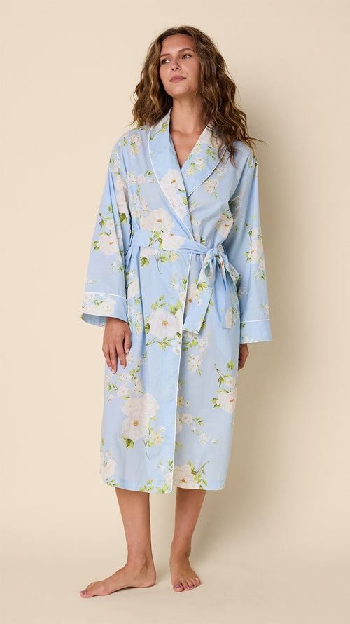 Orla Luxe Pima Shawl Robe Main Blue