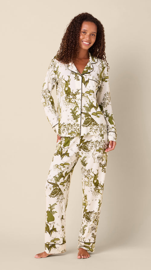 Woodside Pima Knit Pajama Main White