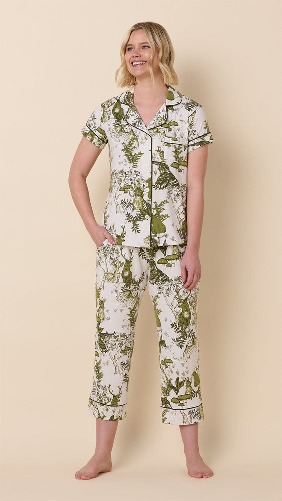 Woodside Pima Knit Capri Main White