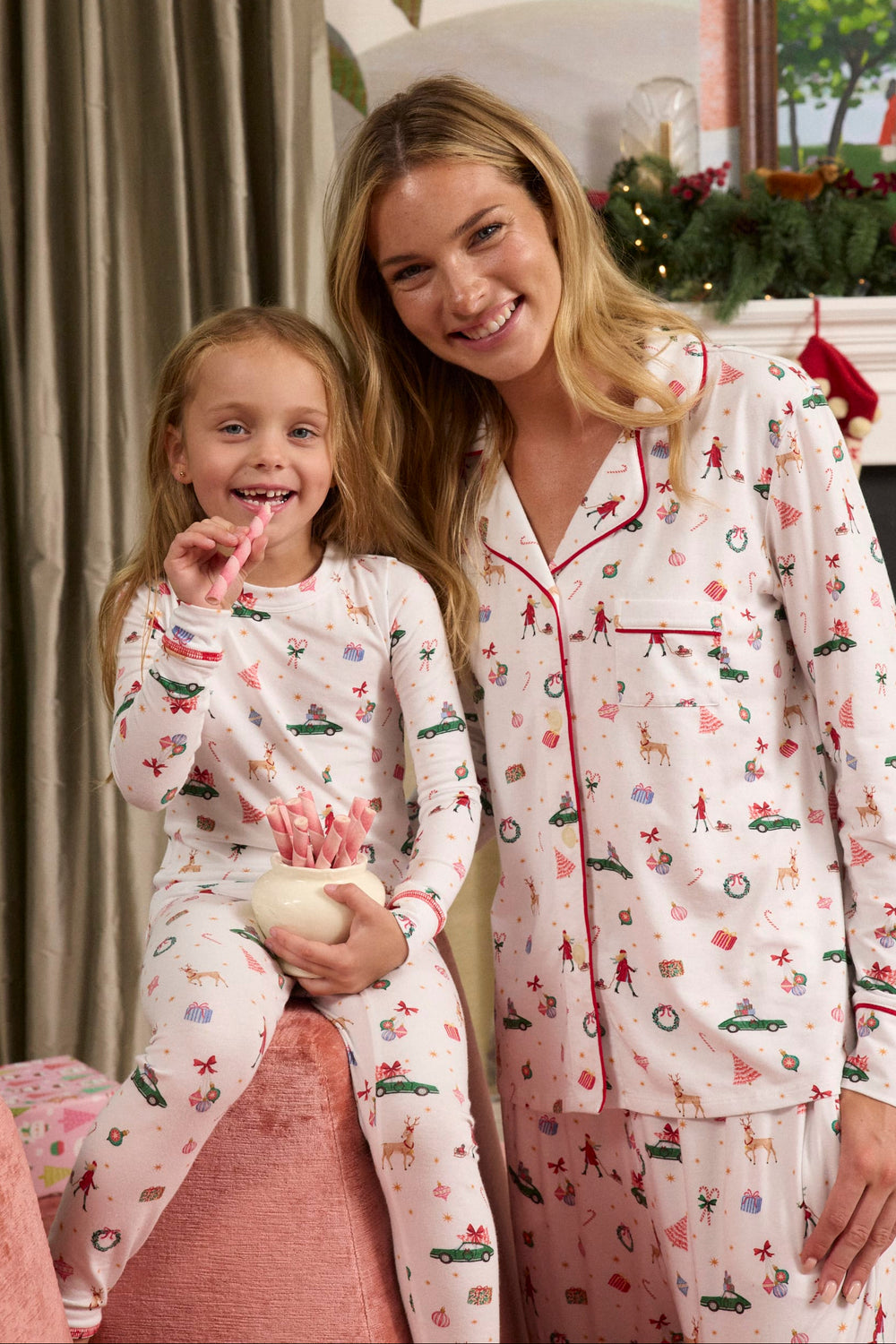 A Merry Little Stroll Pima Knit Kid's Pullover Set Main White