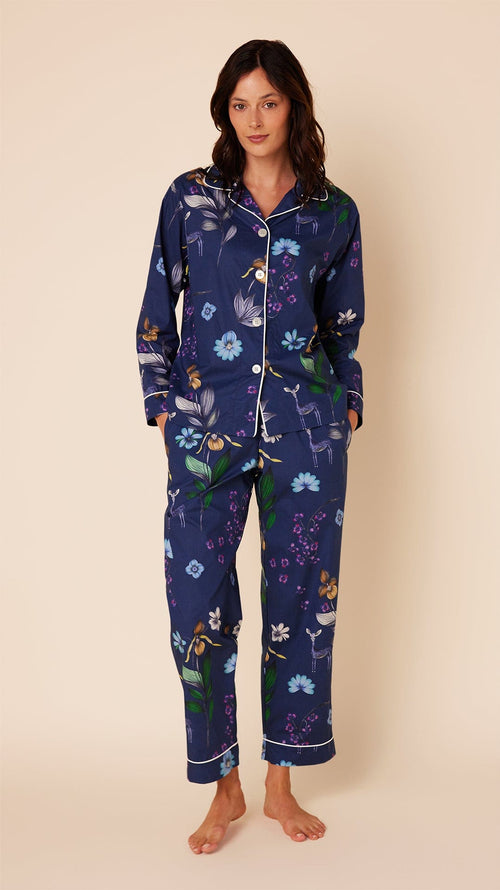 Deerly Luxe Pima Cotton Pajama Main Navy
