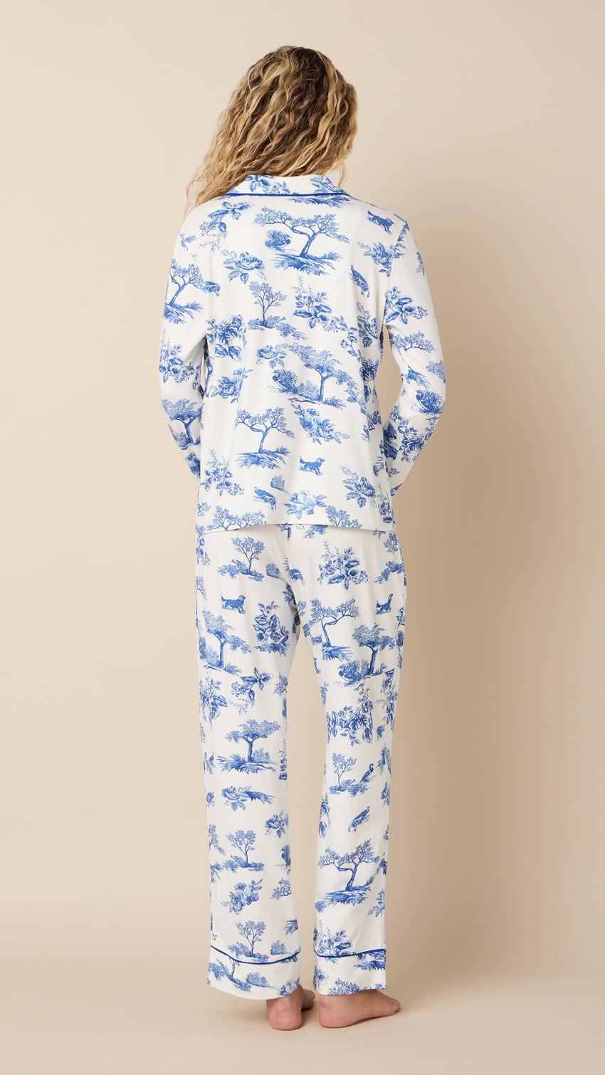 Field & Feather Pima Knit Long-Sleeved Pajama Extra White