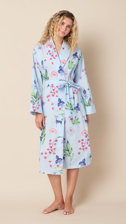 Deerly Luxe Pima Shawl Collar Robe Main Blue