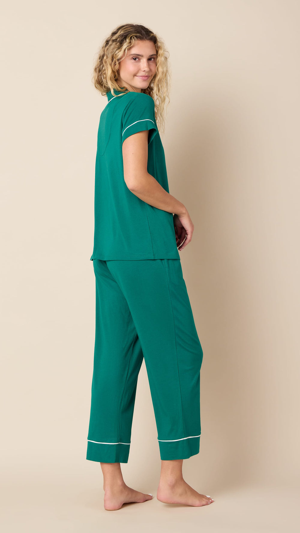 Classic Pima Knit Capri - Emerald City Extra Green