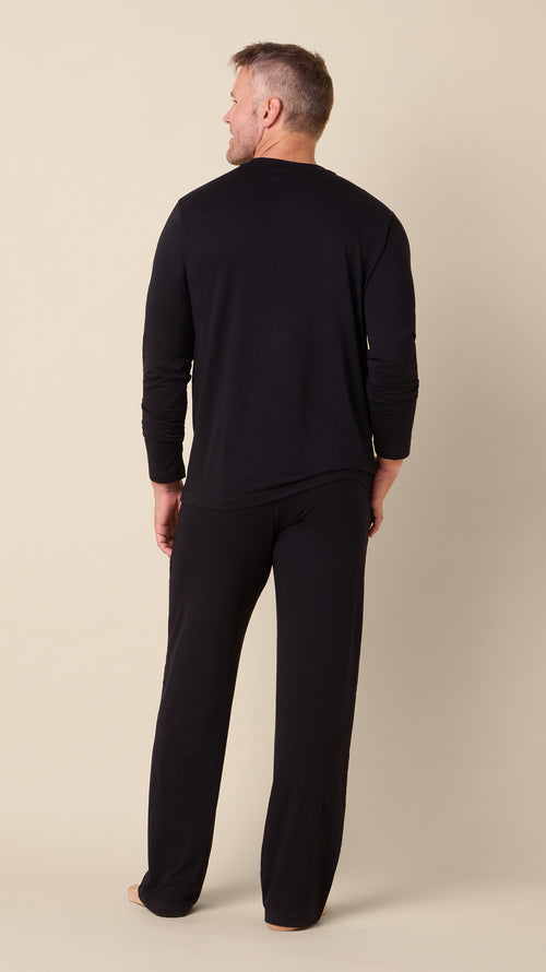 Classic Men's Pima Knit Pullover Set - Midnight Hover Midnight