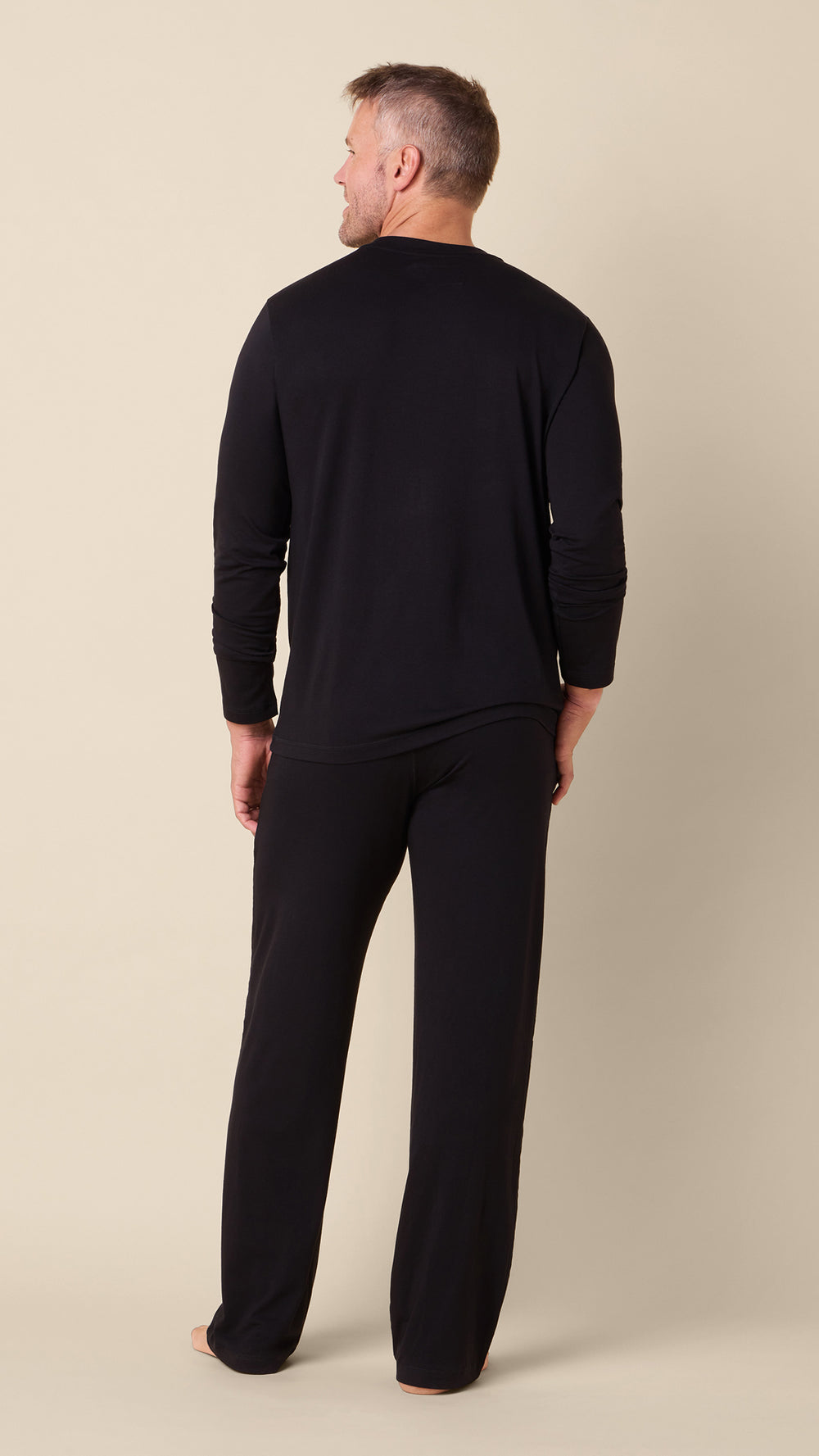 Classic Men's Pima Knit Pullover Set - Midnight Hover Midnight