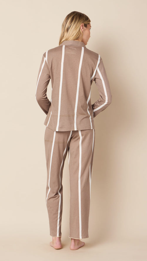 The Willow Set Bungalow Stripe - Mocha Extra Brown