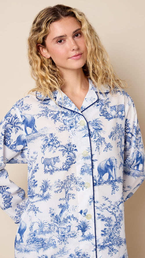 Fauna Botanica Luxe Pima Long-Sleeved Pajama Wide White