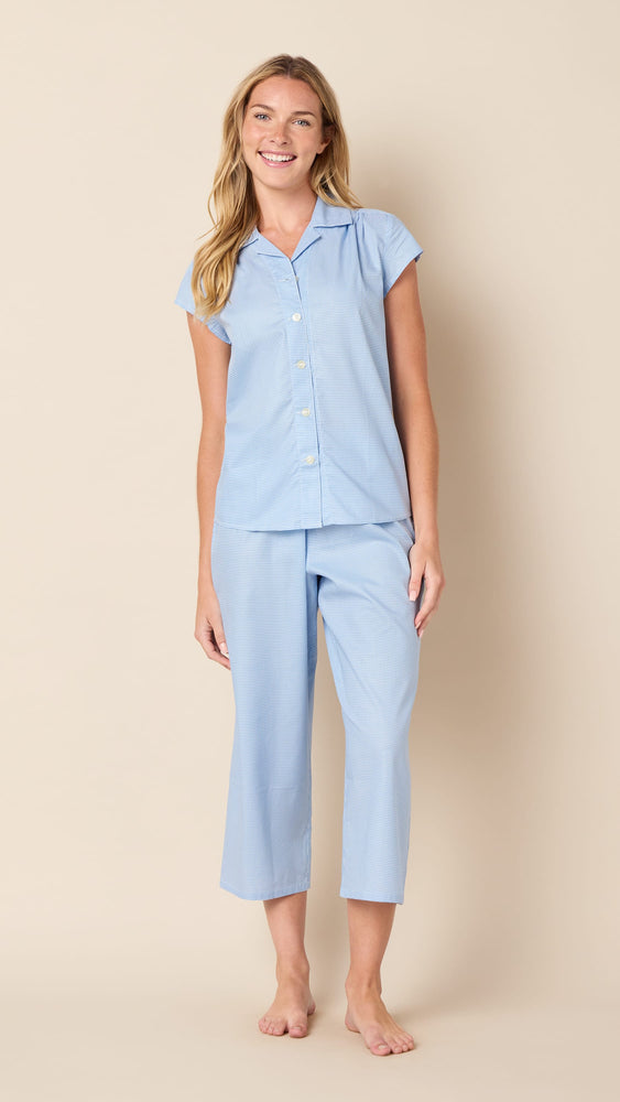 Classic Check Luxe Pima Capri Main Blue
