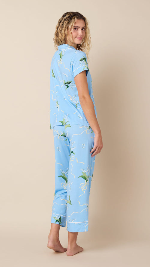 Bouquet & Bow Pima Knit Capri Extra Blue
