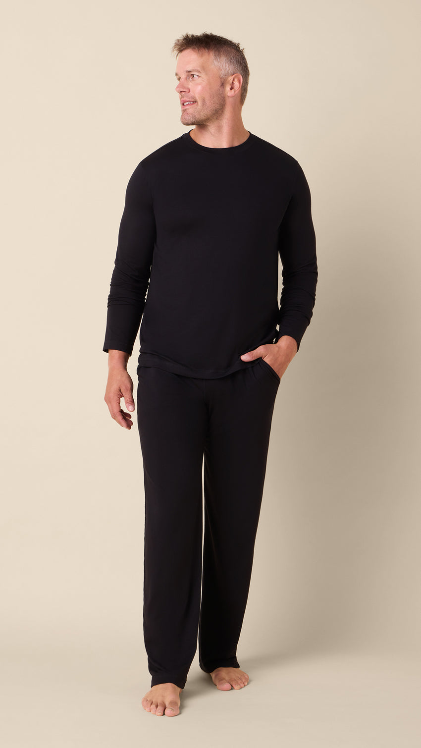 Classic Men's Pima Knit Pullover Set - Midnight Main Midnight