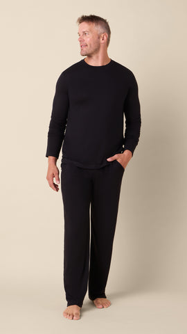 Classic Men's Pima Knit Pullover Set - Midnight