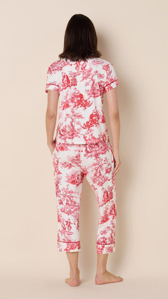 Idle Hours Pima Knit Capri Set Hover White