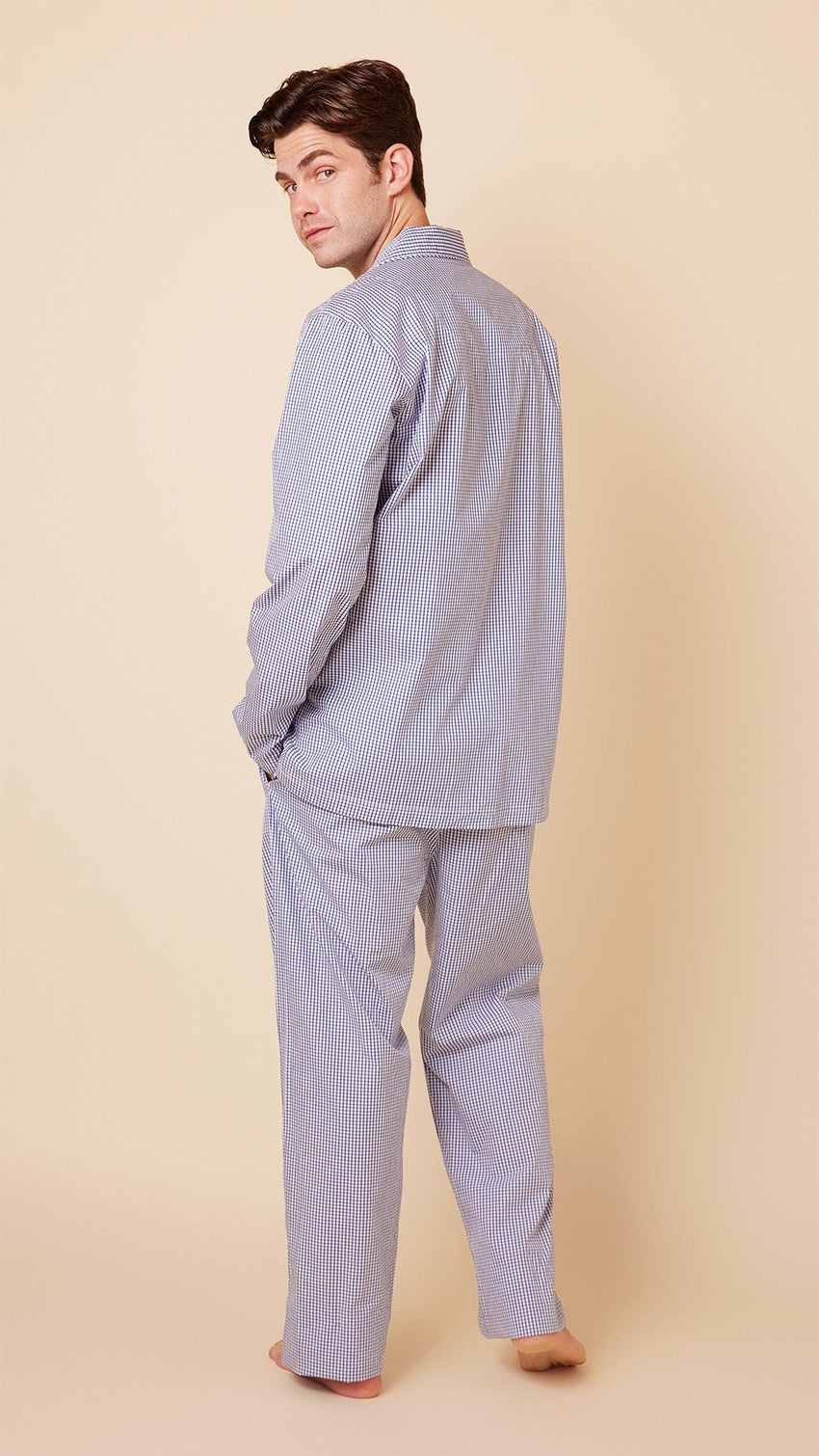 East Side Men's Luxe Pima Pajama - Blue Hover Blue