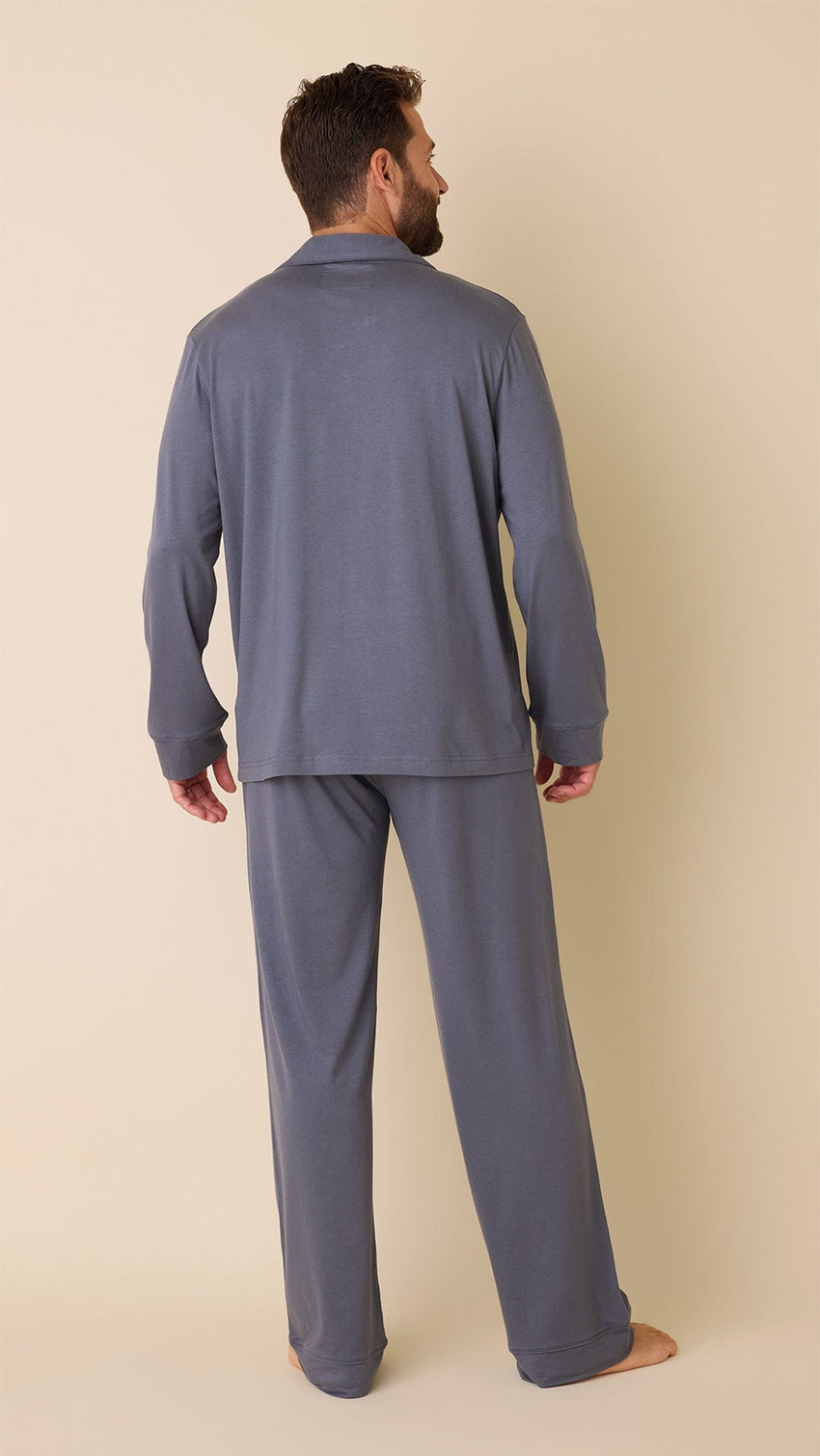 Classic Men's Pima Knit Pajama Set - Steel Grey Extra Steel