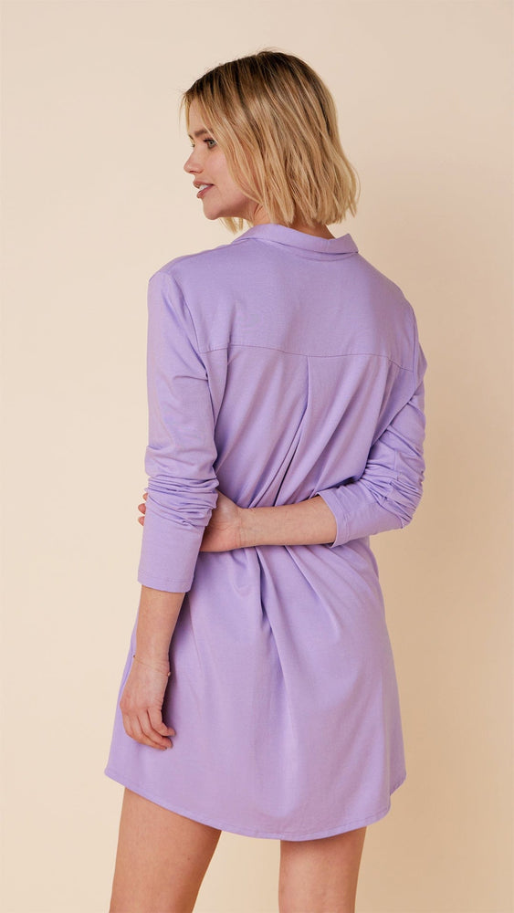 Classic Pima Knit Night Shirt - Lilac Extra Lilac