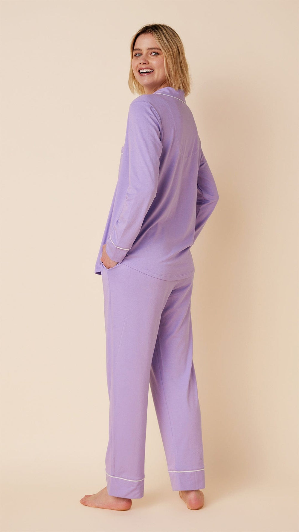 Classic Pima Knit Pajama - Lilac Hover Lilac