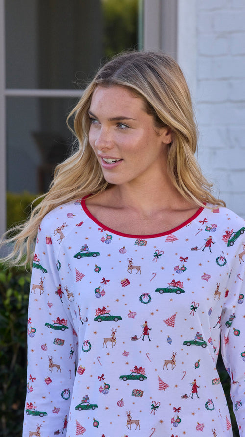 A Merry Little Stroll Pima Knit Simple Set Main White