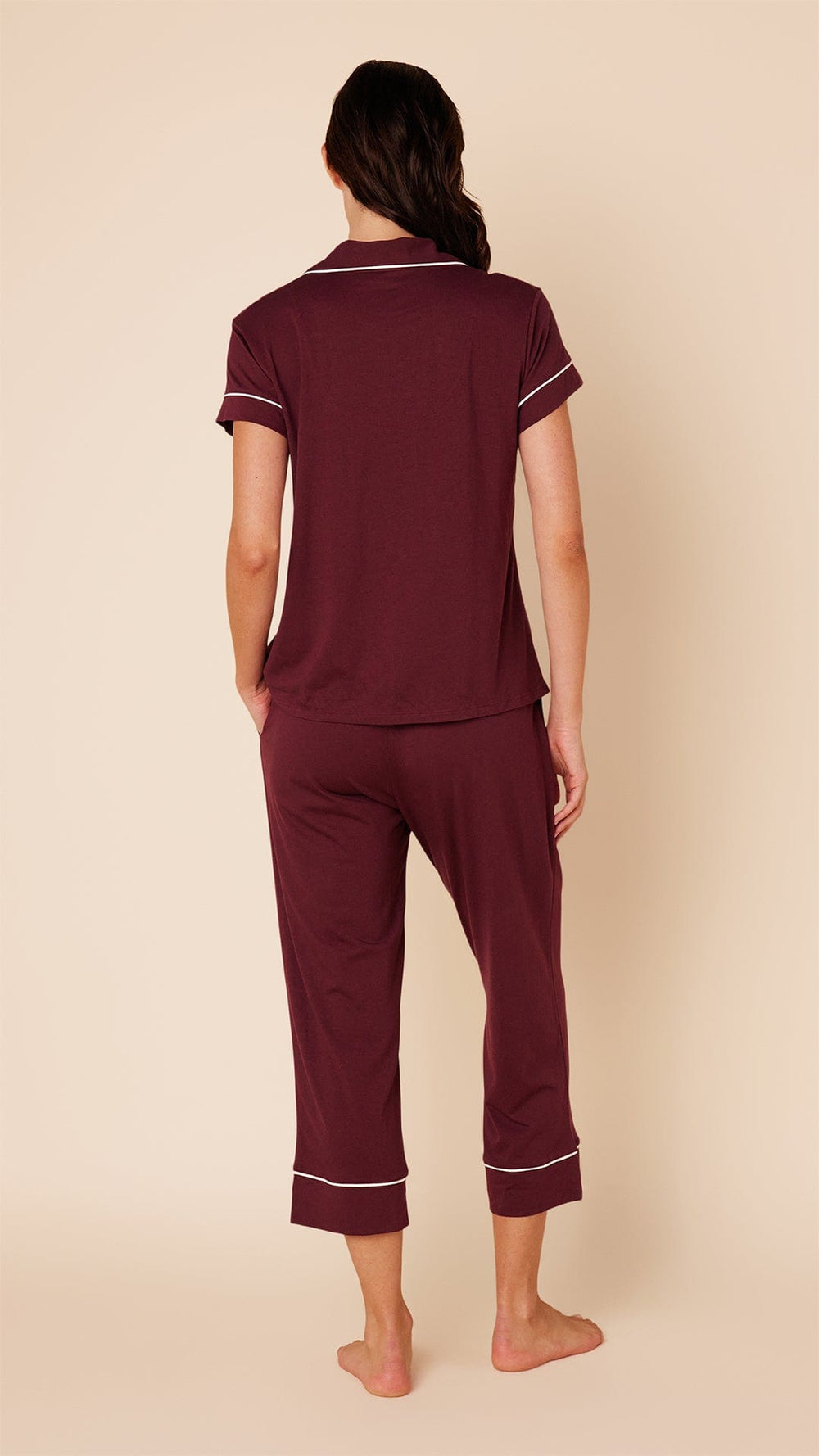 Classic Pima Knit Capri - Mulled Wine Hover Mulled Wine