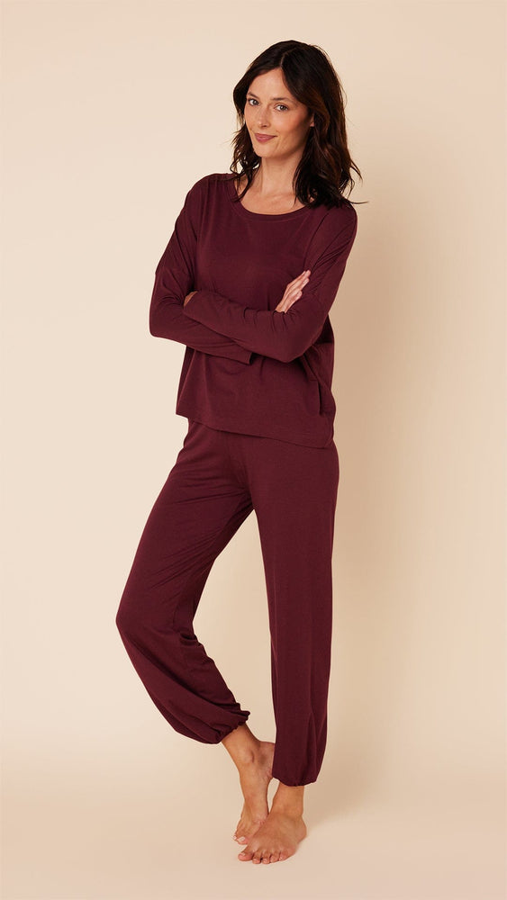 Classic Pima Knit Pullover Set - Mulled Wine Main Mulled Wine