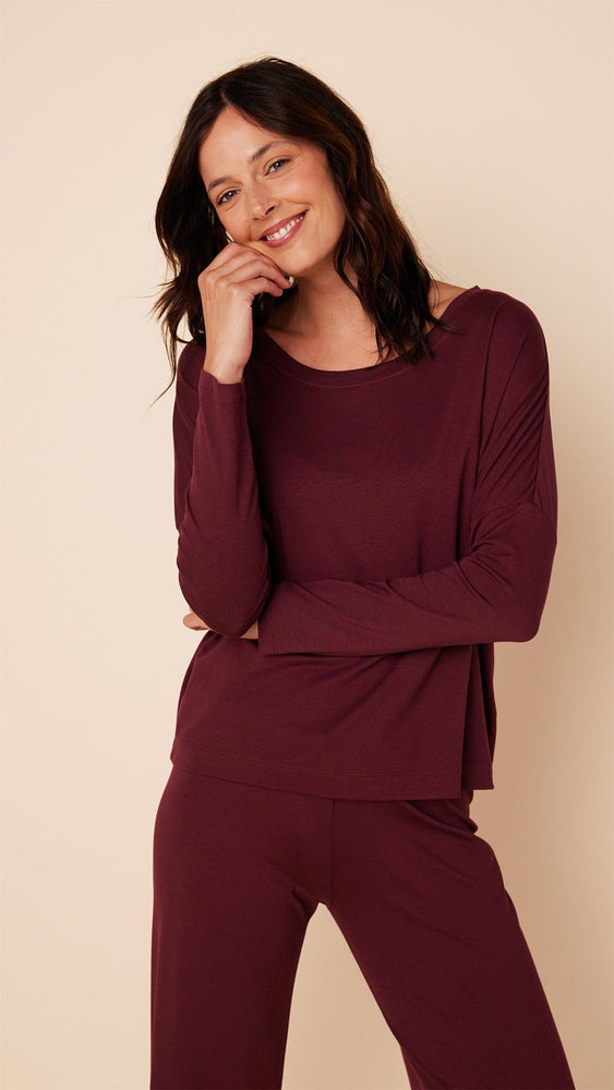 Classic Pima Knit Pullover Set - Mulled Wine Extra Mulled Wine