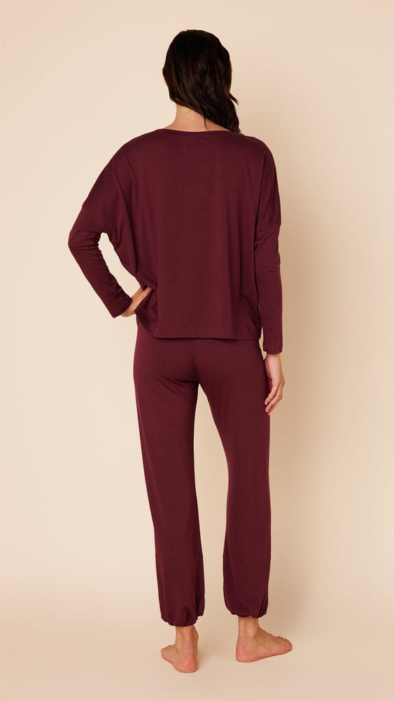 Classic Pima Knit Pullover Set - Mulled Wine Hover Mulled Wine