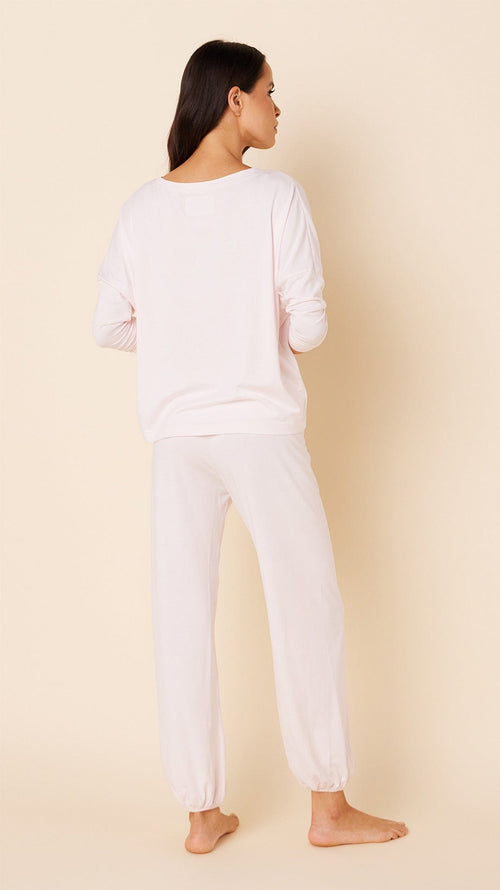 Classic Pima Knit Pullover Set - Pink Moment Hover Pink Moment