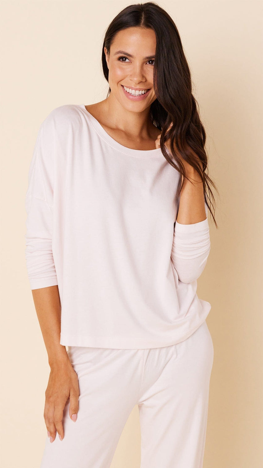 Classic Pima Knit Pullover Set - Pink Moment Main Pink Moment