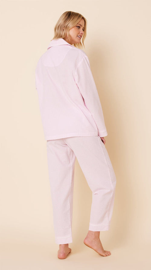 Seersucker Stripe Pajama - Pink Hover Pink