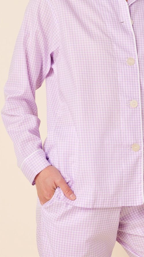 Classic Gingham Luxe Pima Pajama - Lavender Extra Lavender