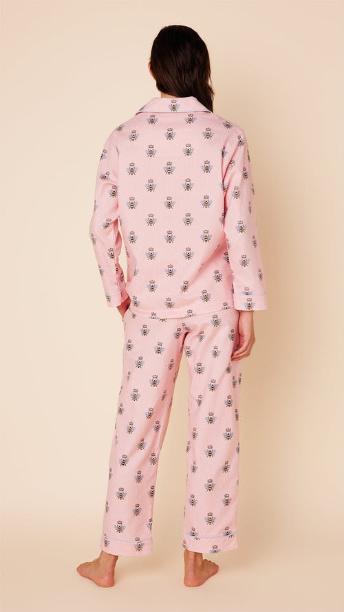 Queen Bee Flannel Pajama - Pink Extra Pink