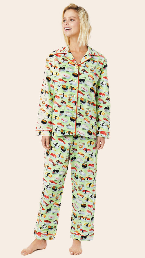 Sushi Poplin Pajama - Wasabi Main Wasabi