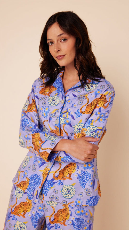Tigress Flannel Pajama Extra Lavender