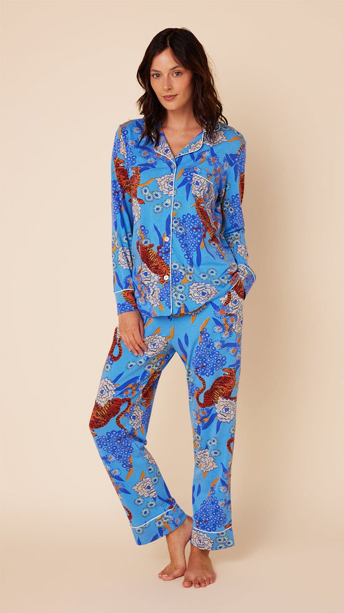 Tigress Pima Knit Pajama - Blue Main Blue